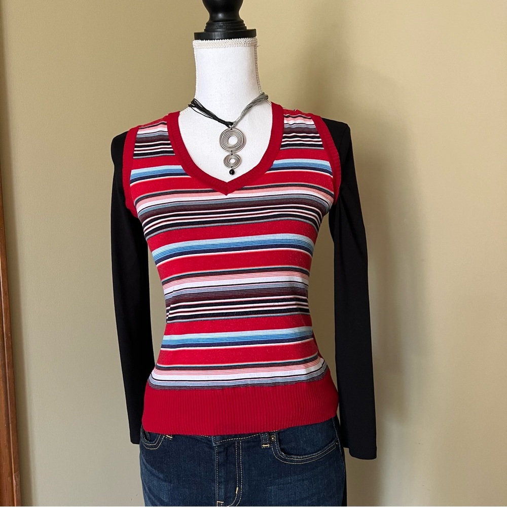 Red White & Blue Striped Knit Vest from Greece - Picture 5 of 12
